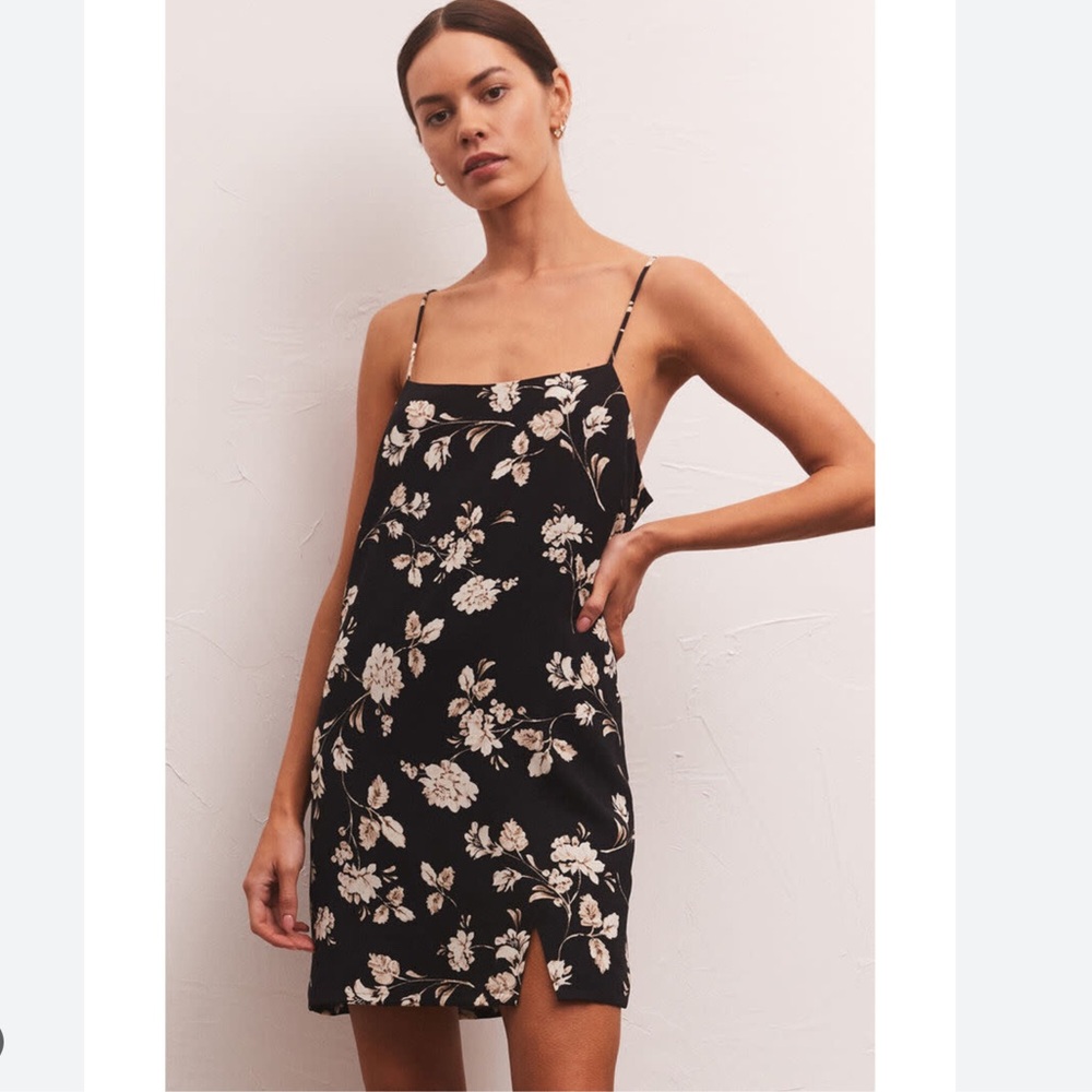 Z Supply Raelyn Floral Mini dress Black Floral Size XL NWTS